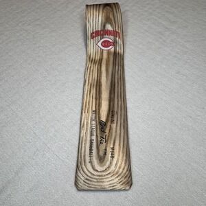 Vintage Cincinnati Reds Tie Mens Brown MLB Baseball Novelty Bat Woodgrain 1987